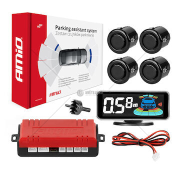 Parkovací asistent LED-GRAF 3D 4 senzorů černých GOLD 18mm