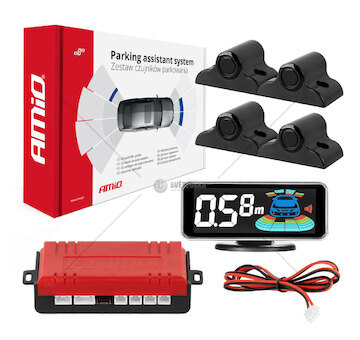 Parkovací asistent LED-GRAF 3D 4 senzory černé TRUCK 19mm