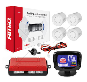 Parkovací asistent LED-GRAF 4 senzory bílé