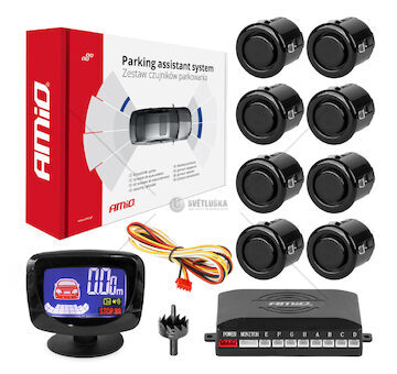 Parkovací asistent LED-GRAF 8 senzorů černých GOLD 18