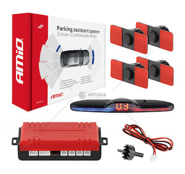 Parkovací asistent MAX LED 4 senzory černá vnitřní 16,5mm