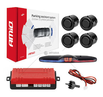 Parkovací asistent MAX LED 4 senzory černé GOLD 18mm