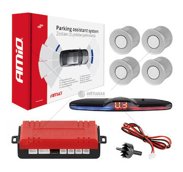 Parkovací asistent MAX LED 4 senzory stříbrné