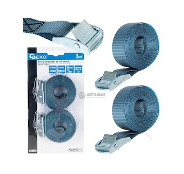Pás upínací 25 mm × 3 m, 250 kg, sada 2 ks - GEKO