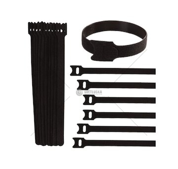 Pásek na suchý zip, organizér kabelů 210x12mm, 10ks GEKO