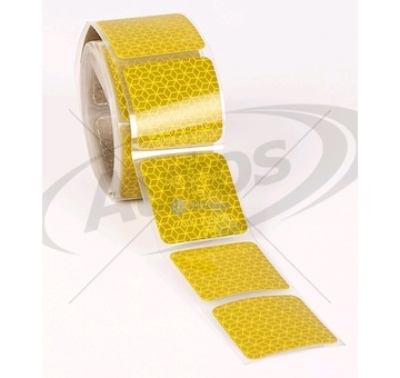 Páska reflexní žlutá - čtverec na plachtu/cisternu  l+j ec104-1231 50x50mm 0170571_A