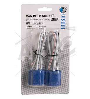 Patice žárovek h4 - 12v/24v keramická rovná s kabelem 15cm -  sada 2 ks 0191172_A