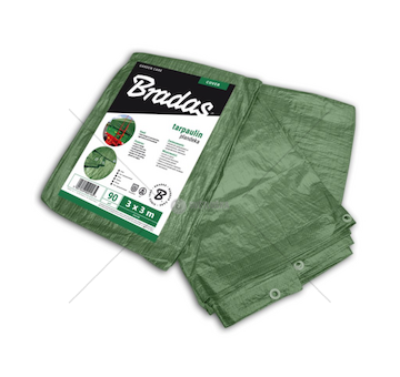 Plachta 90 g/m² krycí, zelená - BRADAS (Rozměr (délka): 3×5 m)