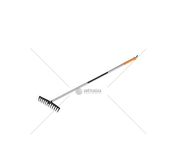 Plastové hrábě, 12 zubů TQ s ocelovou násadou