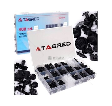 Plastové spojovací spony a příchytky sada 408 ks na Nissan TAGRED