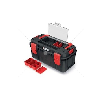 Plastový kufr, box na nářadí KXSA5530F X-BLOCK SOLID TOOLBOX ALU LOG KISTENBERG