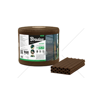 Plotová, balkónová tkanina 19cmx36m, hnědá BRADAS