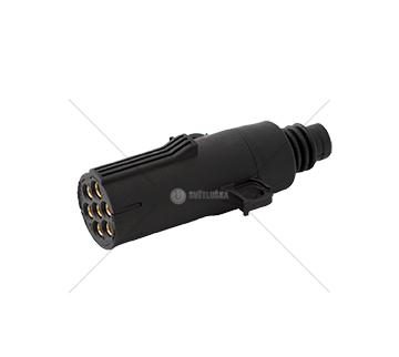 Plug, coiled cable SPINA 7P/24V ISO 1185 CONTATTI FASTON US JAEGER