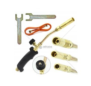 Plynový pájecí hořák PB + 3 koncovky MAR-POL