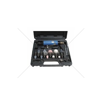 Pneumatická přímá bruska- patnáctidílná souprava, GÜDE