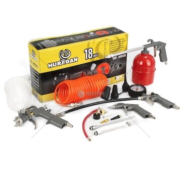 Pneumatická sada nářadí, 18ks HURAGAN
