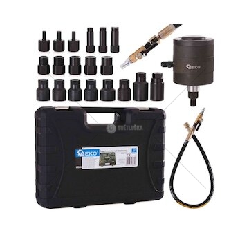 Pneumatický stahovák vstřikovačů s adaptéry GEKO