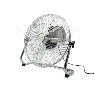 Podlahový ventilátor 120W, 45cm ocelový INOX GEKO
