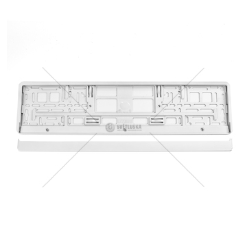 Podložka pod SPZ - bílá metalíza AMiO-03180