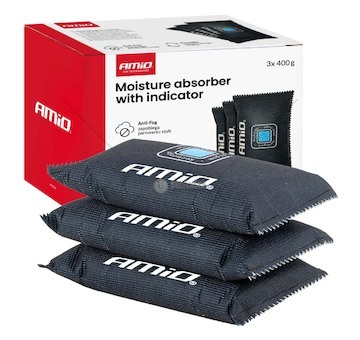 Pohlcovač vlhkosti s indikátorem 3x400g AMIO-04878