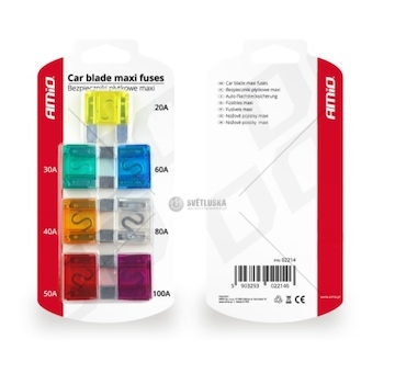 Pojistka nožová MAXI - sada 7ks