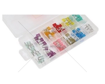 Pojistka nožová mini - sada 100ks, 2A-20A