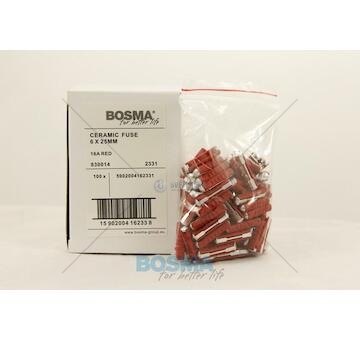 Pojistka válcová 6X25MM 16A červené 1 BOSMA 2331