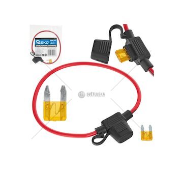 Pojistkové pouzdro pro mini autopojistku 25 A, s mini pojistkou 5 A – GEKO