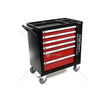 Pojízdný dílenský vozík se sadou nářadí 263ks, 6 polic KRAFT&DELE