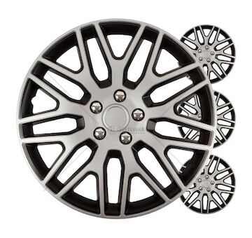 Poklice Dakar 16” černo-stříbrná sada 4ks COLOR BOX