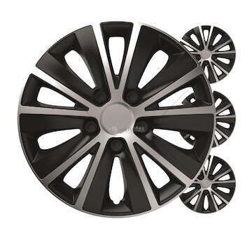 Poklice Rapide 15” černo - stříbrná sada 4ks COLOR BOX