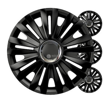 Poklice Royal 16” černá sada 4ks COLOR BOX