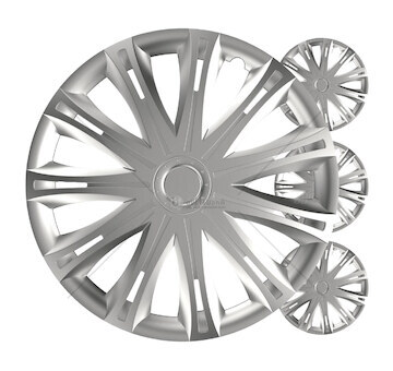 Poklice Spark 14” stříbrná sada 4ks COLOR BOX
