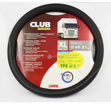 POKROWIEC NA KIEROWNICE CLUB-BLACK-TIR  LAM98848