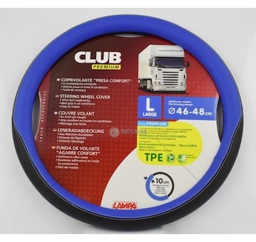 POKROWIEC NA KIEROWNICE CLUB-BLUE-TIR L  LAM98907