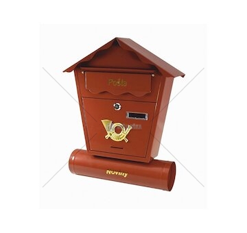 Poštovní schránka Nestor hnědá 37x10x44cm