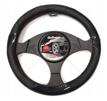 Potah na volant 37-39cm černá/karbon