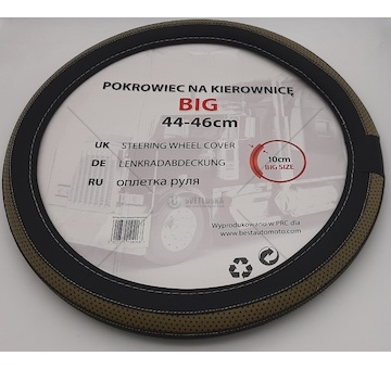 Potah na volant TRUCK 44-46cm černo/hnědá