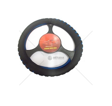 Potah volantu modro-černý 38cm