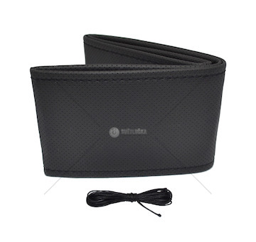 Potah volantu šněrovací, černý, perforovaný 38-39 cm