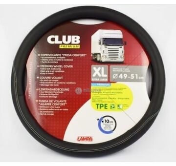 Potah volantu xl 49-51cm černý club premium 998000371_A