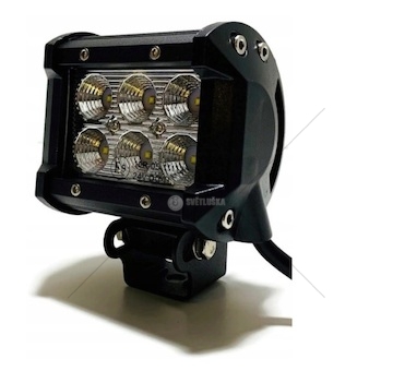 Pracovní LED světlo rampa 6LED CREE, 10-24V, 18W, 98mm, flood, homologace
