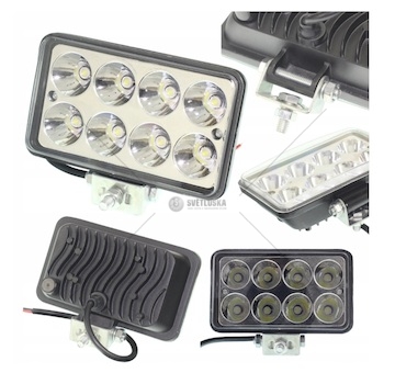 Pracovní světlo LED, 8-LED široké 24W, 12-80V, 151x190x50mm, 1600 lm