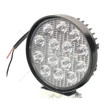 Pracovní světlo LED kulaté, 14 LED, 12-80V, 14x3W, FI 112mm, tloušťka 47mm