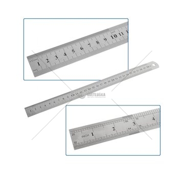 Pravítko 30cm, nerezové GEKO