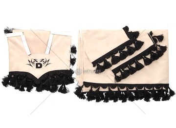 Přední záclonky DAF XG béžové+černé ZAS/PR/XG/BEZ/CZAR