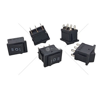 Přepínač kolíbka dvoupolohový 6A vypnuto-zapnuto-vypnuto