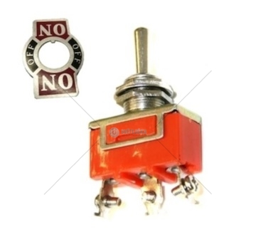 Přepínač páčkovvý třípolohový 15A šroubky vypnuto-zapnuto-vypnuto