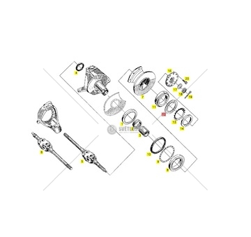 Příložka přední otočný čep Multicar M25, M26 4x4