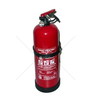 Přístroj hasící práškový 2kg s revizí a držákem 0004674_A